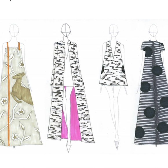 Lisa Perry x Schumacher White & Black Textured Animal Print Mod Style Tunic - Picture 13 of 15